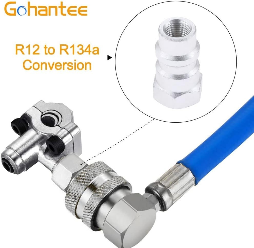 Professional R-12 to R-134a Low Side Adapter with Rubber Seal and Dust Cap
