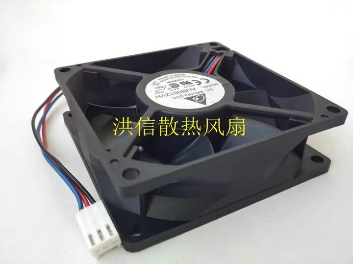 Delta AUB0812VH 8025 DC12V 0.41A 8CM 3-Pin High Airflow Cooling Fan