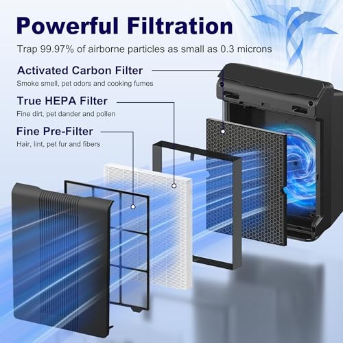 PETOX 116130 Replacement Filter H 4 Piece Set, White – Air Purifier