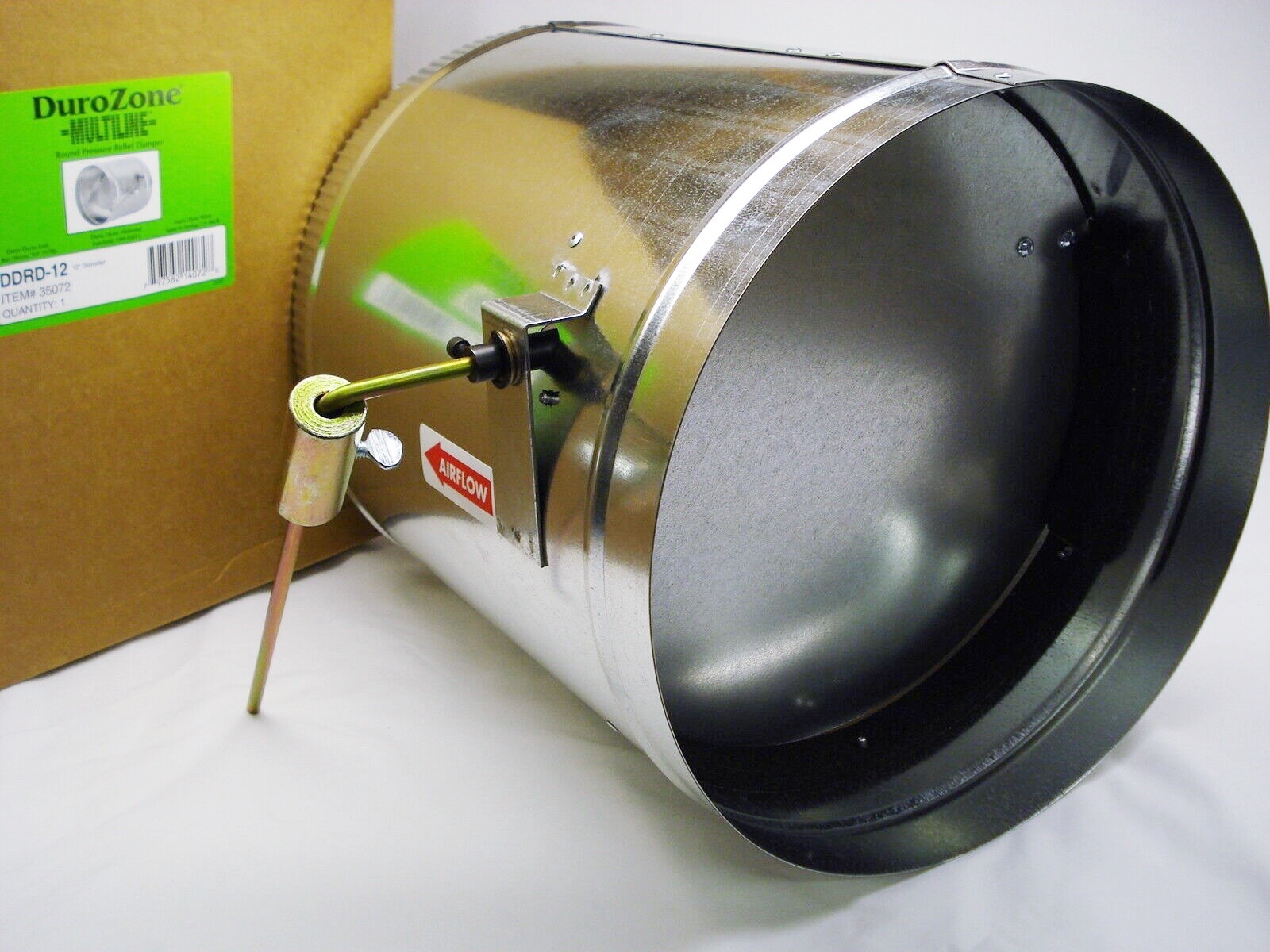 Durozone 12 inch round bypass barometric pressure relief damper