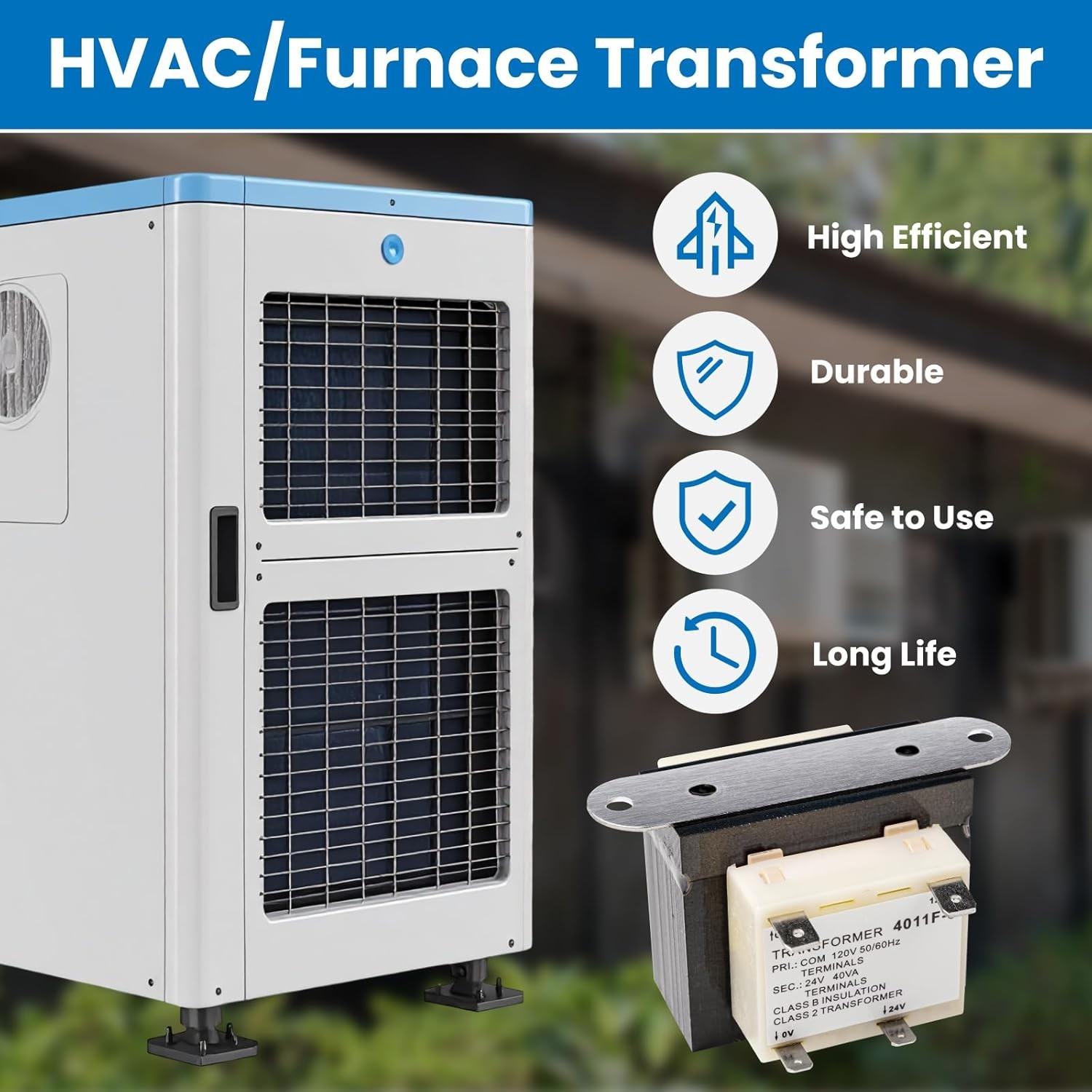 24V 40VA Furnace Transformer, 120V to 24V Transformer Compatible with Furnace…