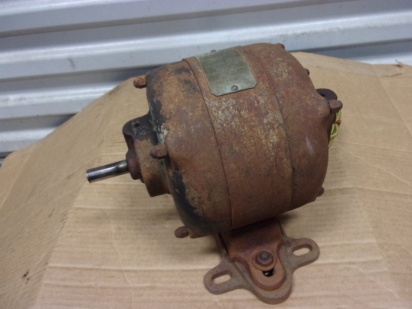 Vtg GE 1/4 HP Electric Motor 1725 Rpm 110 Vac Scroll Saw 1/2″ Shaft Cast Iron US