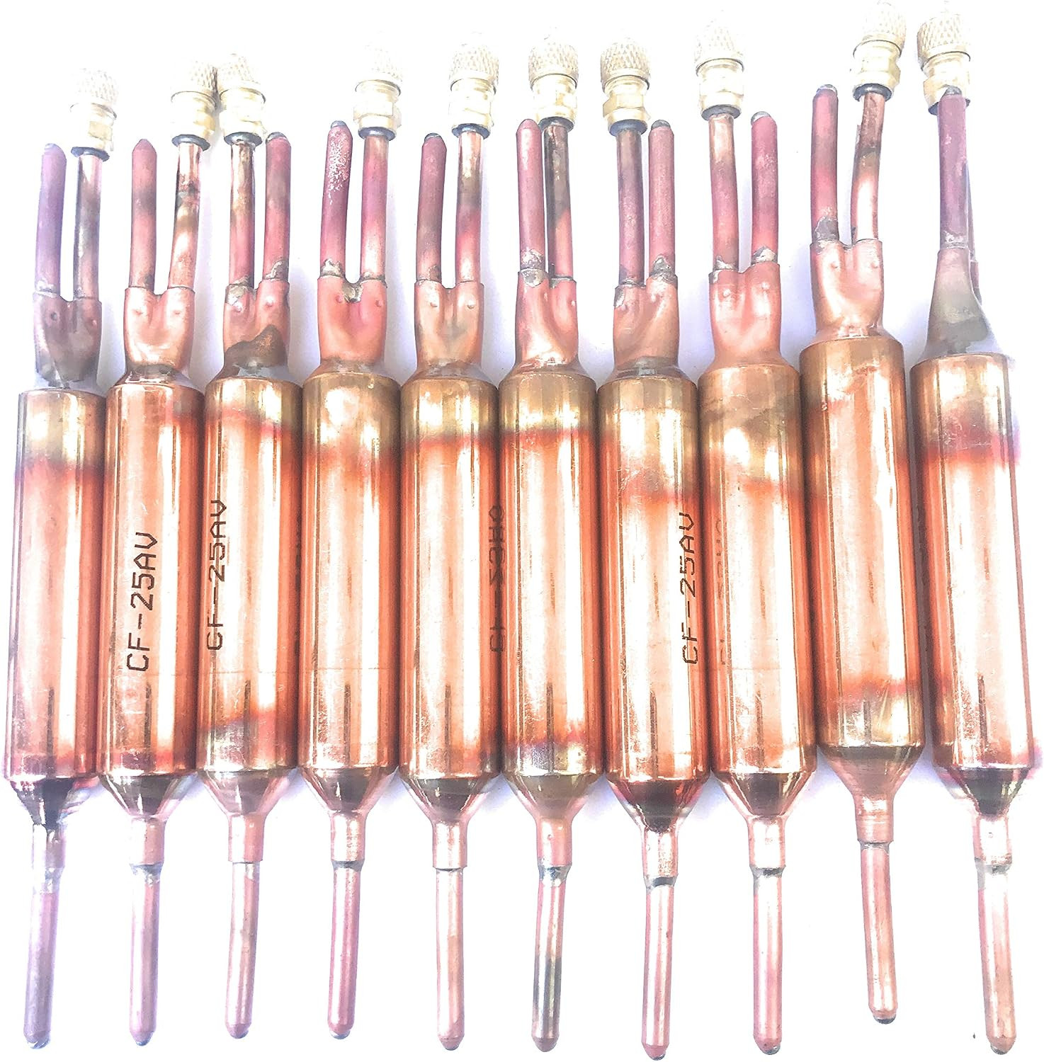 Everwell 10 PCS Filter Drier Refrigerant Liquid LINE with Charging Valve 1/4 X 1