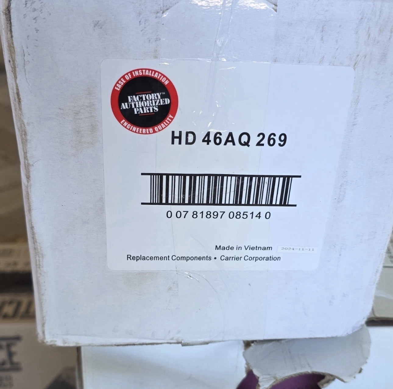 Carrier HD46AQ269 New OEM