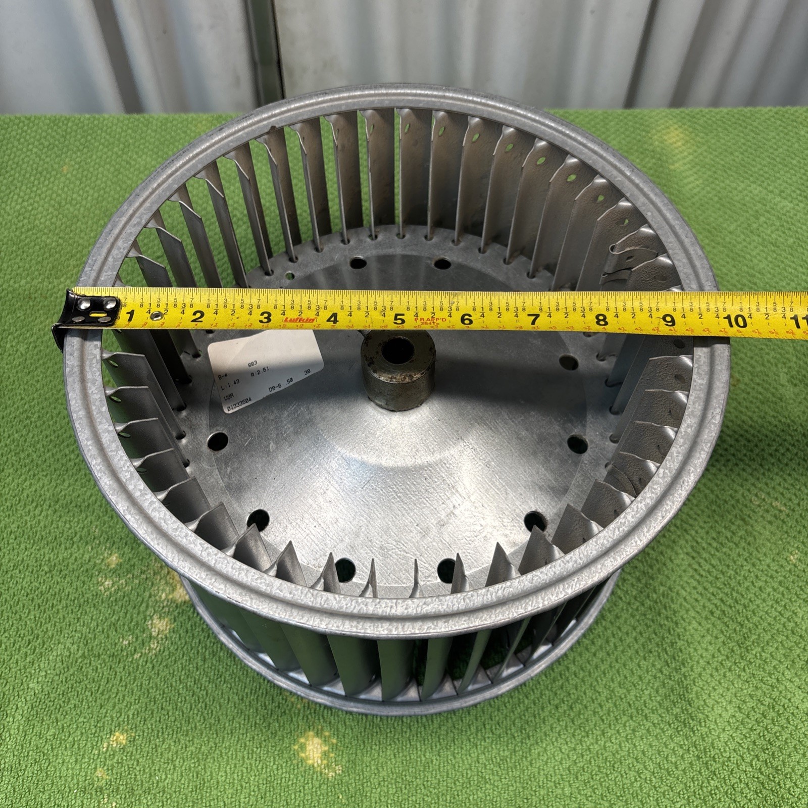 Blower Wheel, Dia 10 In, 6 in width 1/2 In Bore