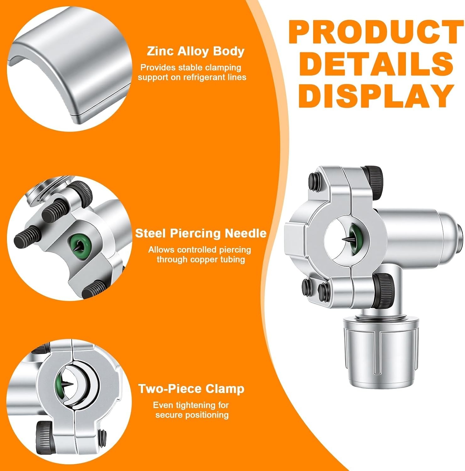 4 Pack BPV31 Bullet Piercing Valve 1/4 5/16 3/8 AC Refrigerator Tap