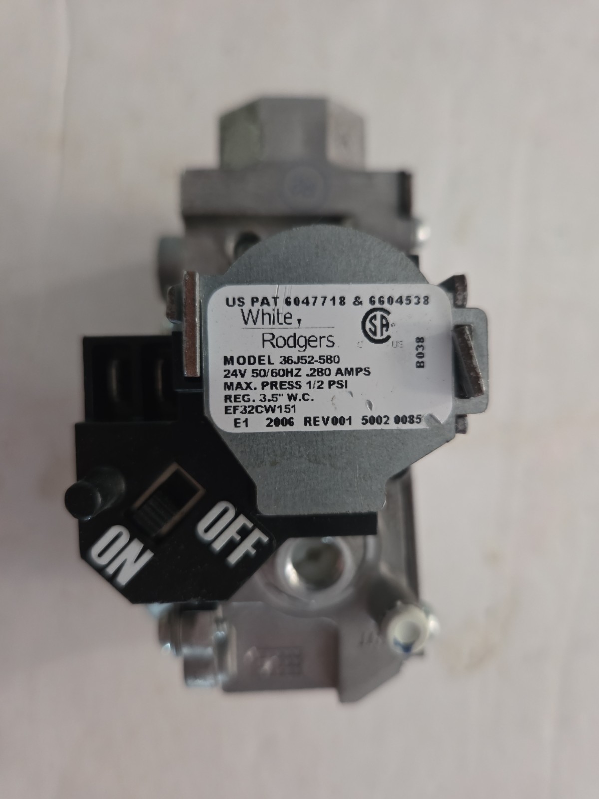 White Rodgers GEMINI 36J52-580 Furnace Gas Valve EF32CW151