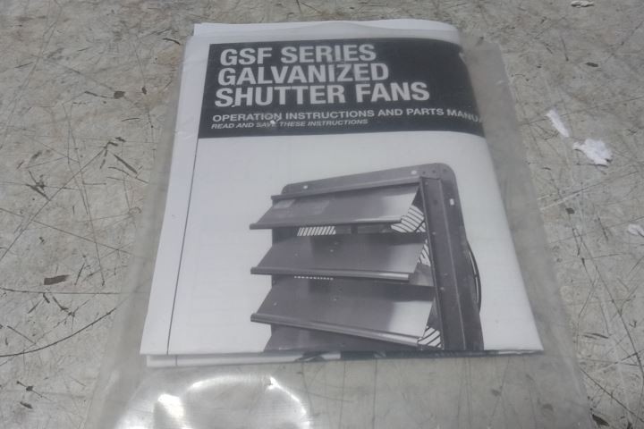 Canarm GSF3-18A 1/15 HP 120VAC 18 In Blade Diameter Galvanized Shutter Fan
