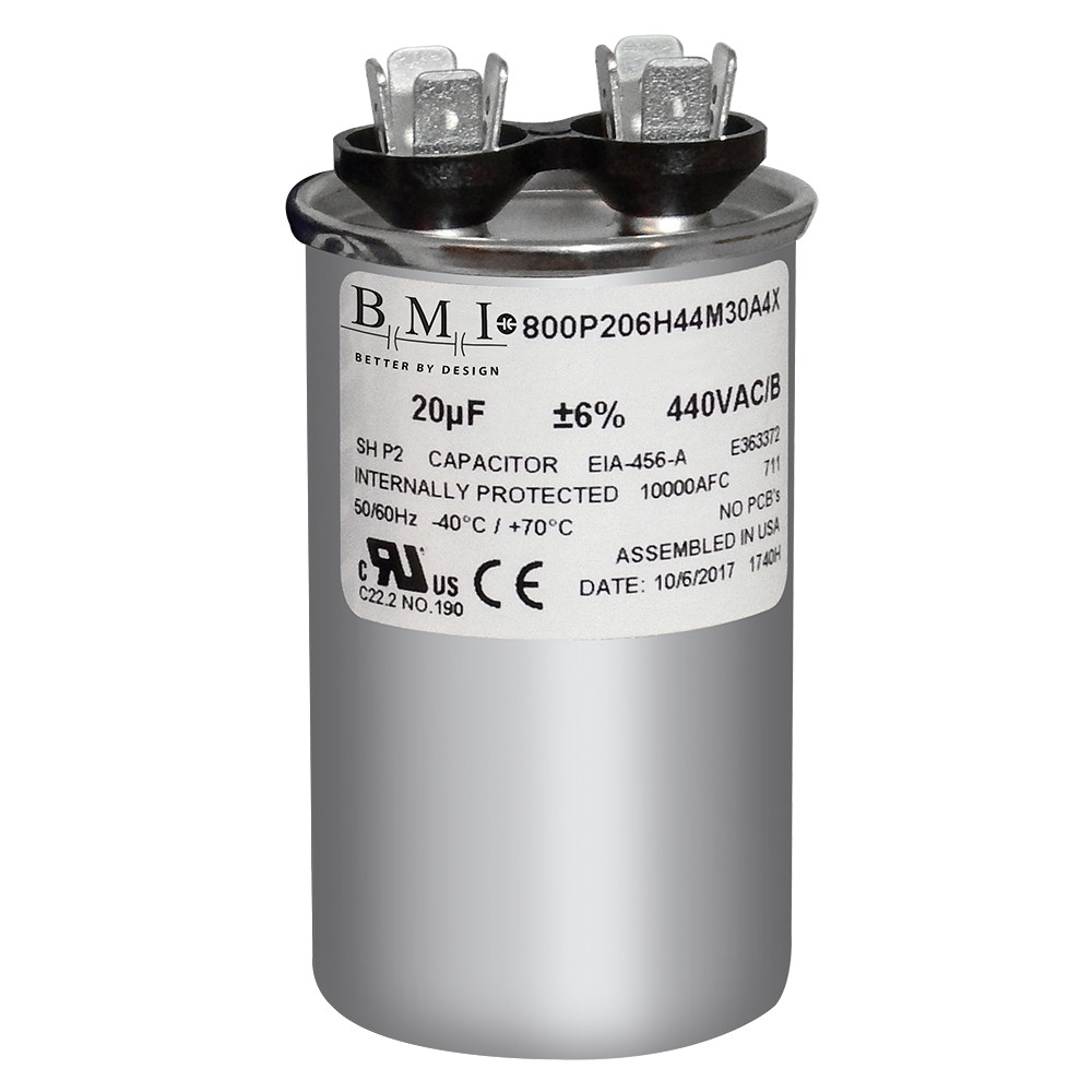 USA Made Motor Run Capacitor 20mfd 20uf 370V 370VAC 440V 440VAC 50/60Hz Round