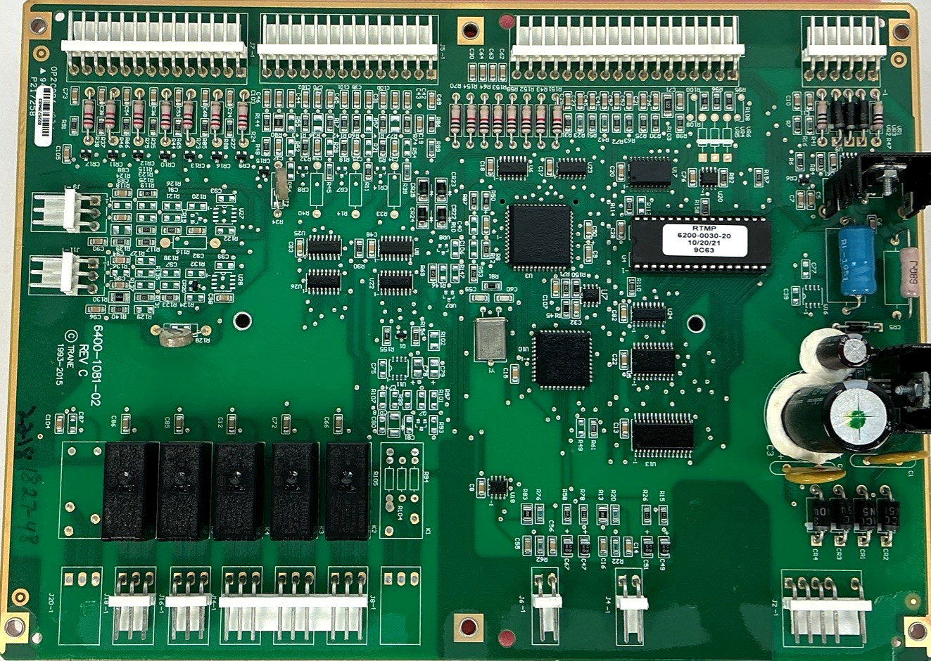 Trane 6400-1081-02 REV C Chiller Control Board RTMP 6200-0030-20