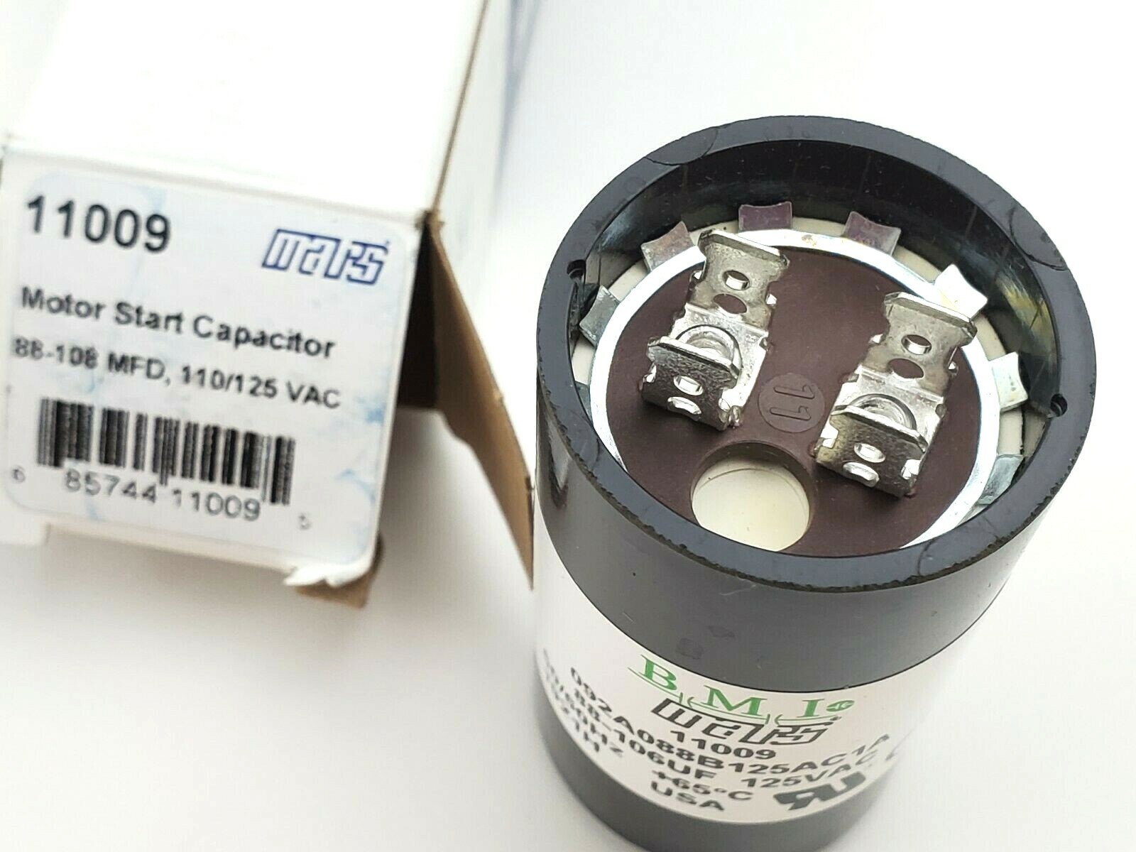 Lot of 2 Mars 11009 Motor Start Capacitors 88-108 MFD 110/125 VAC