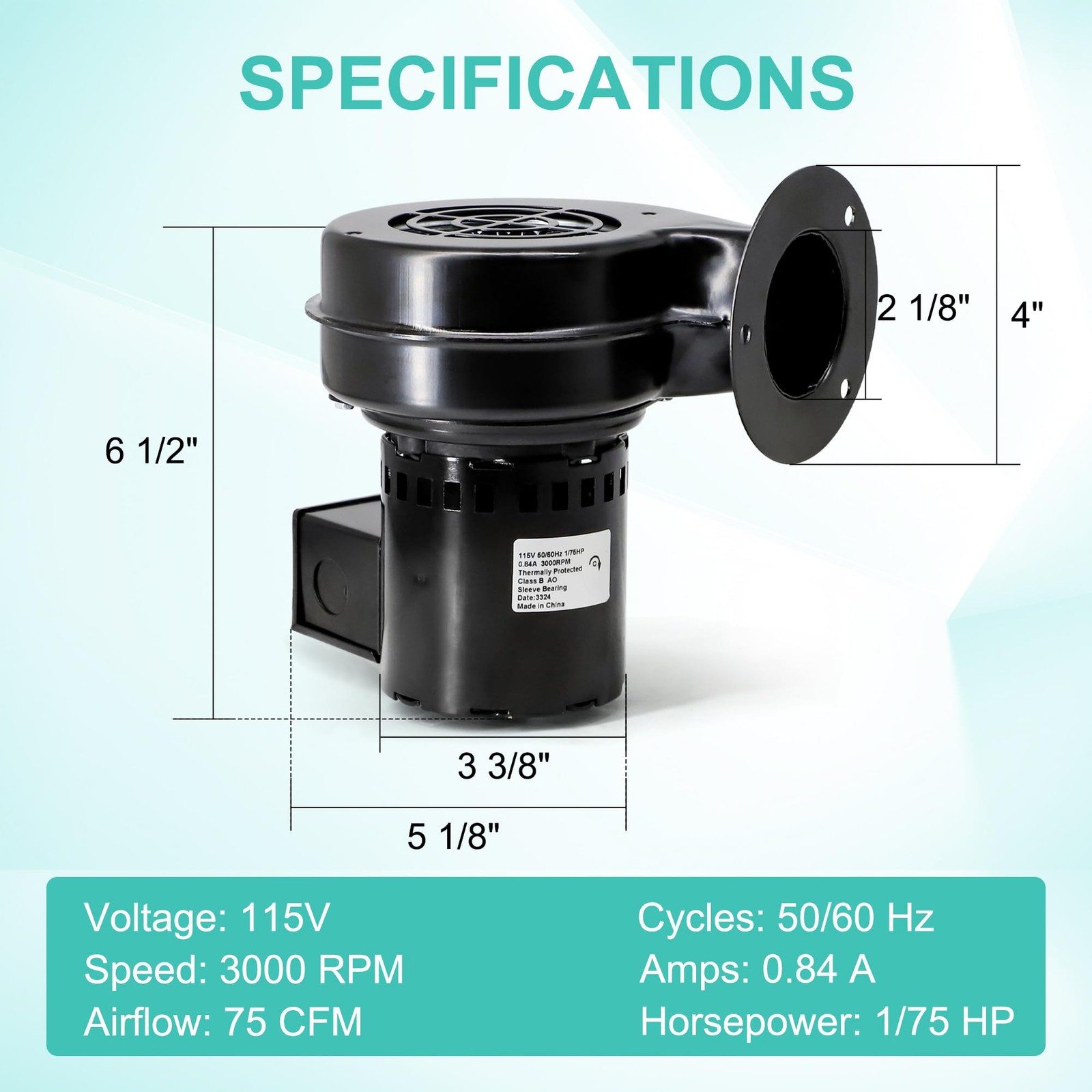 Hipoilk Draft Inducer Blower Motor Replacement for Dayton 1TDP3, 1TDP3A,…