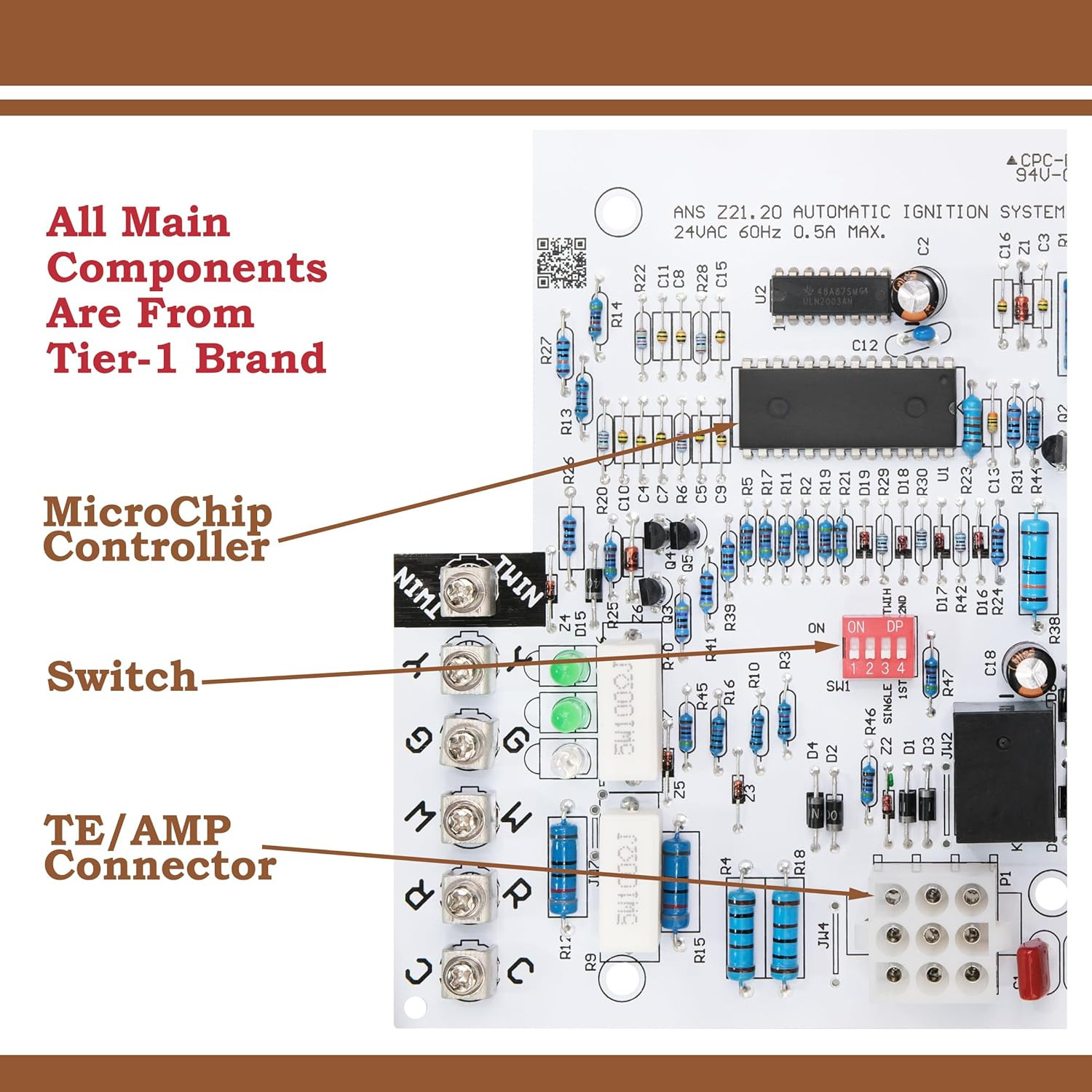 Upgraded 1012-920A Control Board for Rheem Ruud Furnaces, Easy Replacement