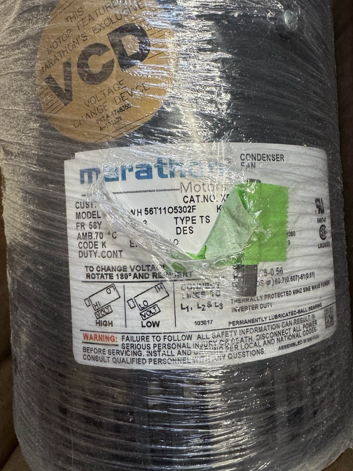 Marathon Condenser Fan Motor 56T11O5302F