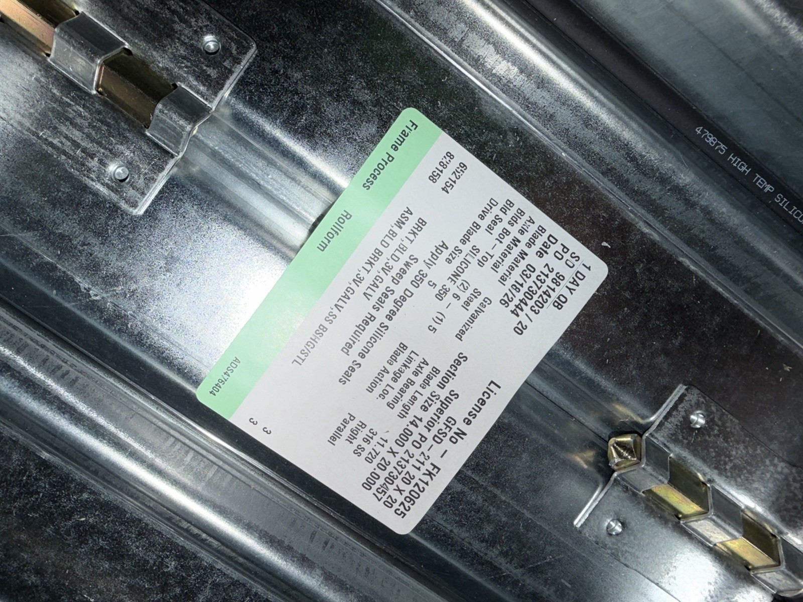 Greenheck GFSD-211 20×20 Fire And Smoke Damper
