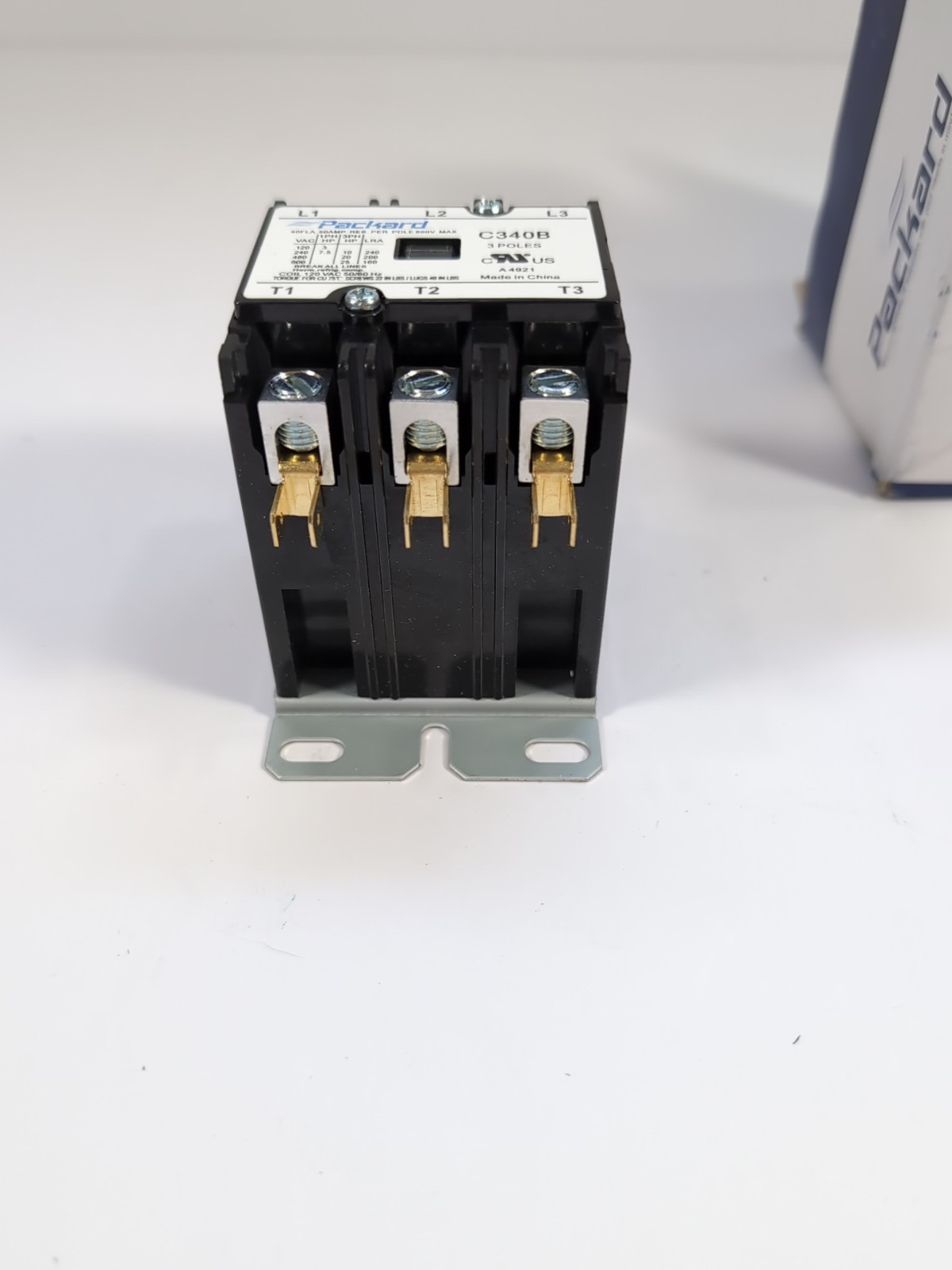 Packard C340B Contactor 40 Amps 3 Pole 120 Volt Coil