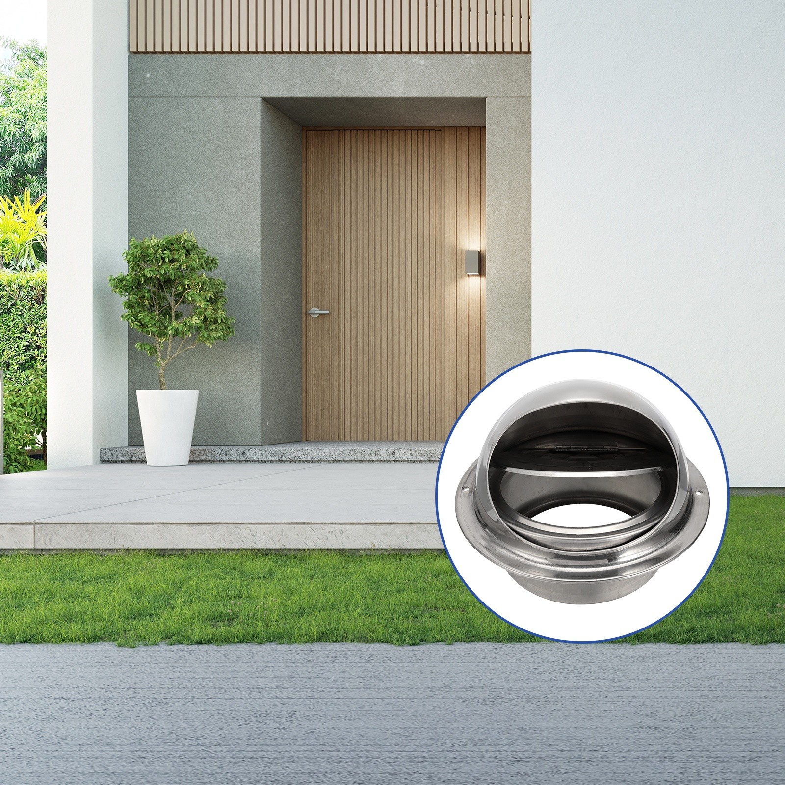 4 Inch Vent Cover, Round Exhaust Vent for Outdoor Ventilation System 1 Set