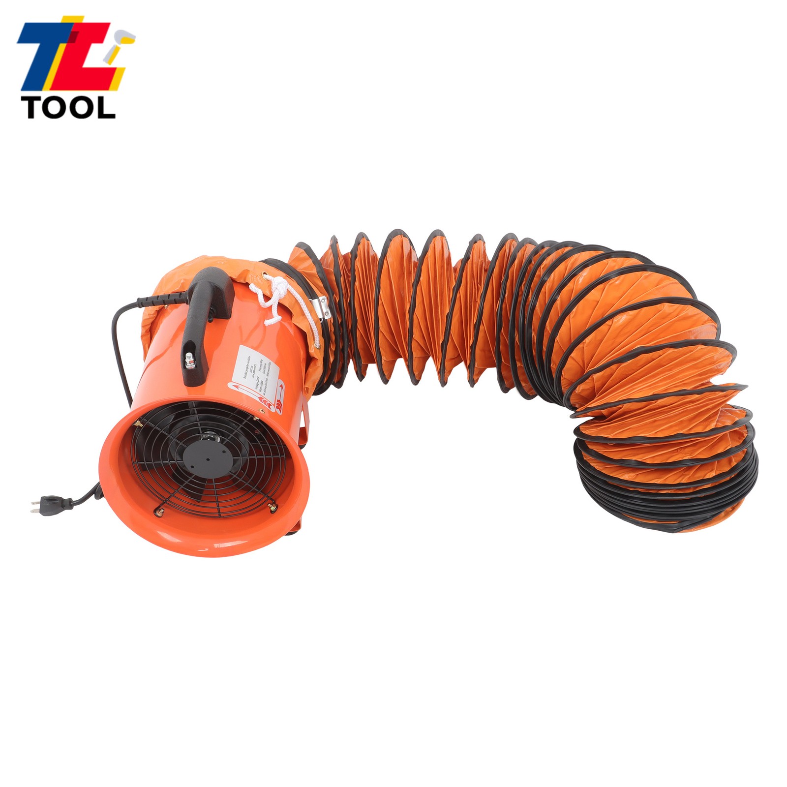 8 Inch Blower Fan 900CFM 3450RPM Portable Ventilator Blower w/ 16.4 Ft Duct Hose