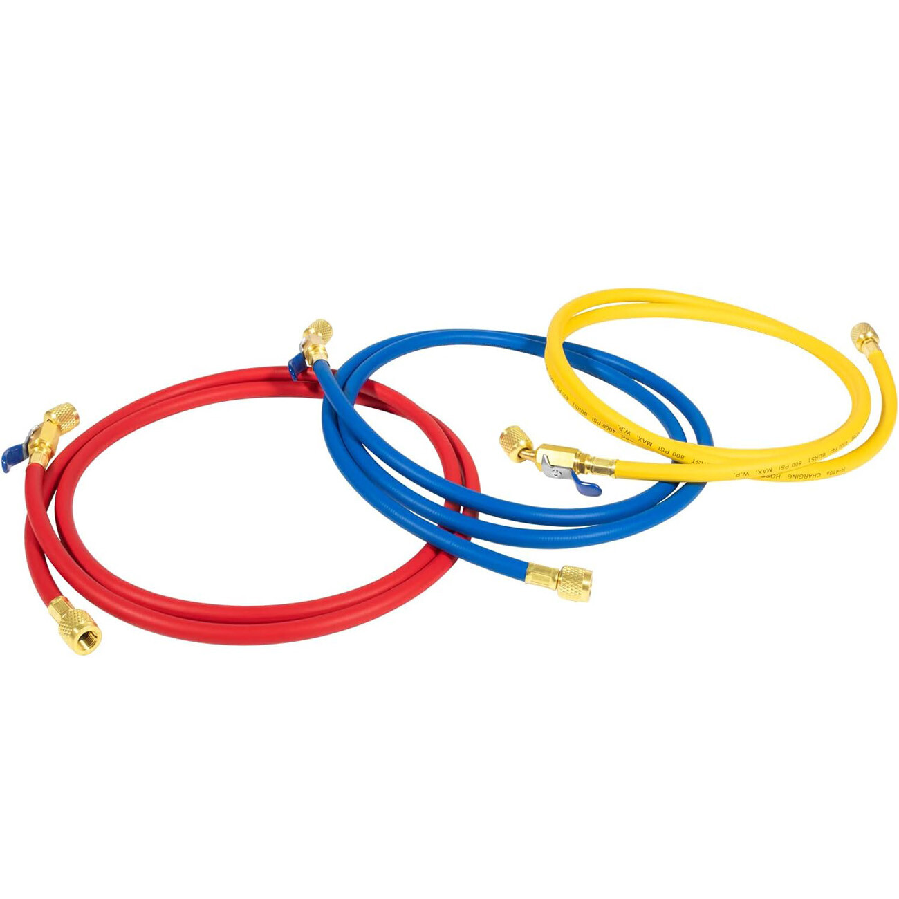 3X 29986 Plus II 1/4″ Hose with Compact Ball Valve End Refrigerant Charging Hose
