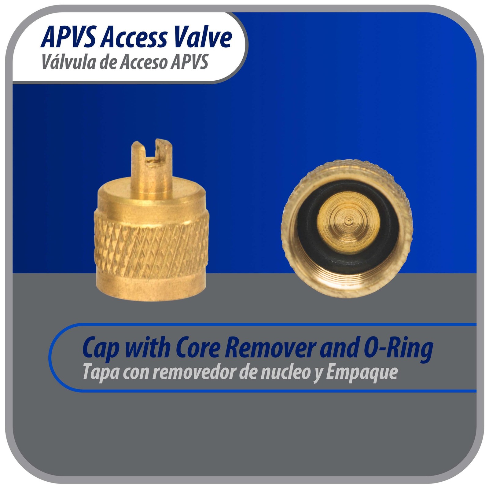 Appli Parts APVS-14143 1/4 in SAE Access Schrader Valve x 1/4 ODF x 3 in Copper