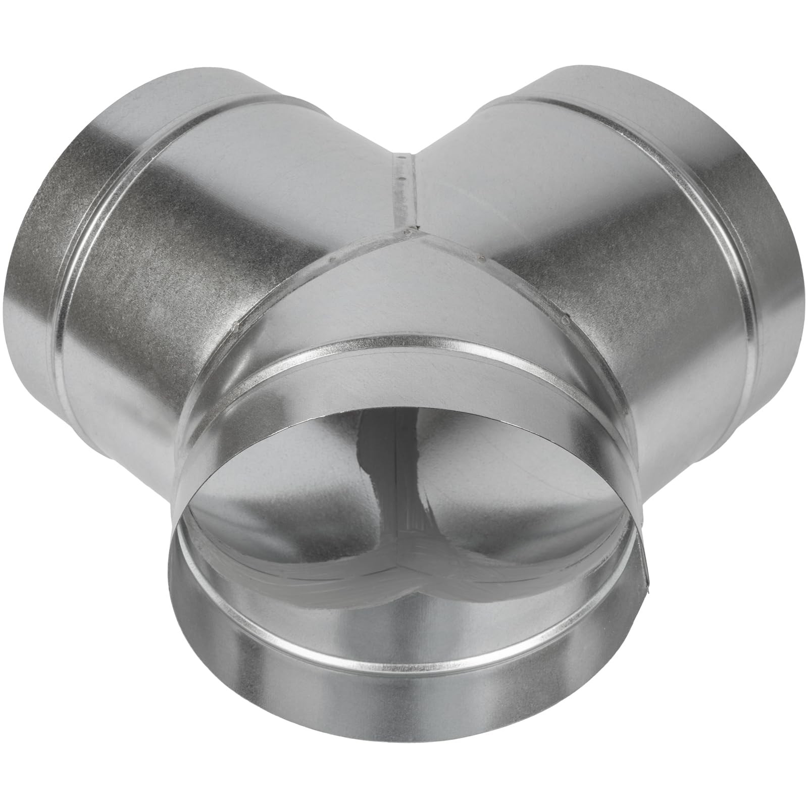 Repa Market 8 Inch Y Duct Connector – 45 Degree Galvanized Steel Duct Splitter