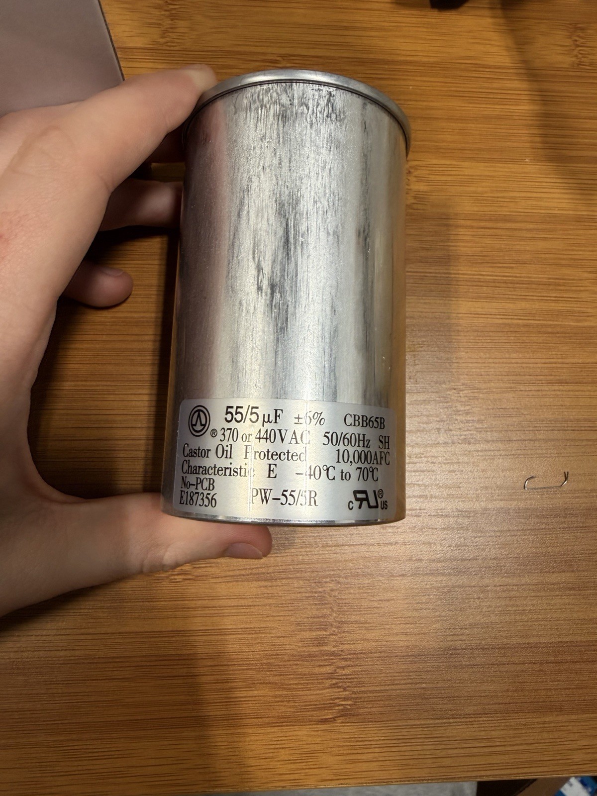 Brand New PowerWell Dual Run Capacitor 55/5 µF 370/440 VAC