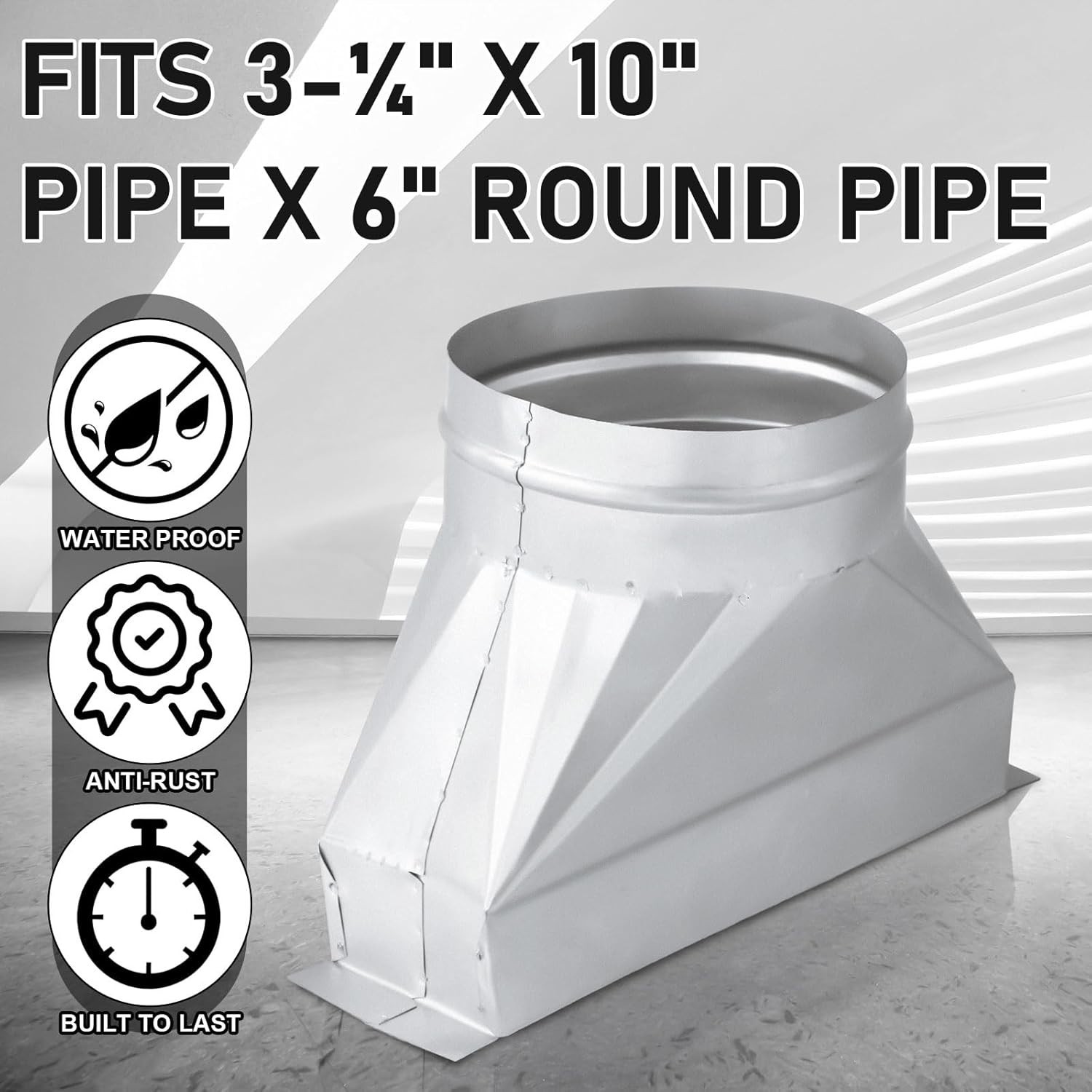 Easy Install Rectangular to Round Duct Adapter