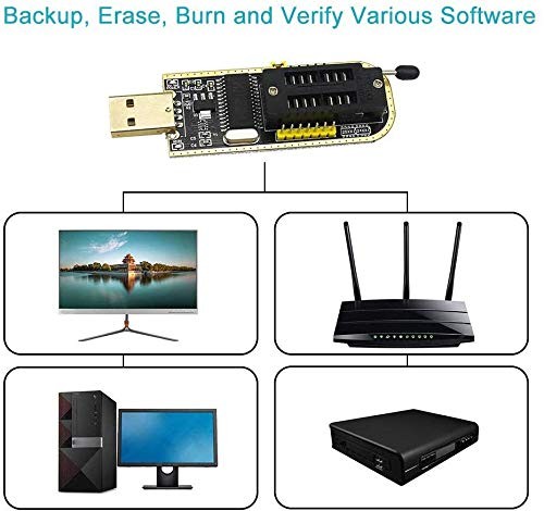 DFLIFE CH341A 24 25 Series EEPROM Flash BIOS USB Programmer+SOIC8 SOP8 Test C…