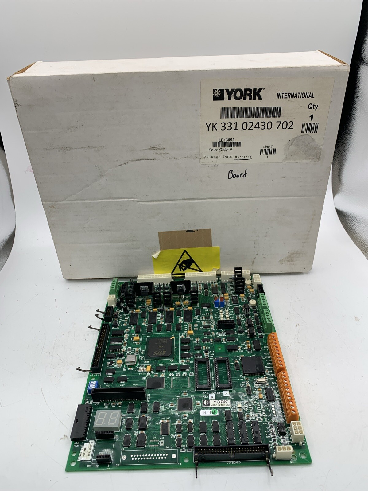 YORK CONTROL CIRCUIT BOARD MODEL / REVISION: 031-02430 REV2 30 Days Warranty