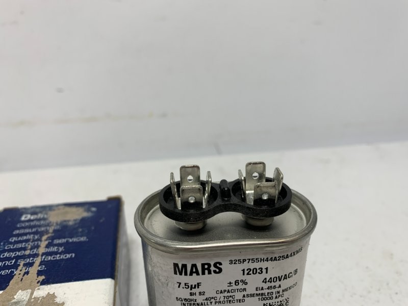 Mars 12031 Motor Run Capacitor 7.5uF 440V Oval