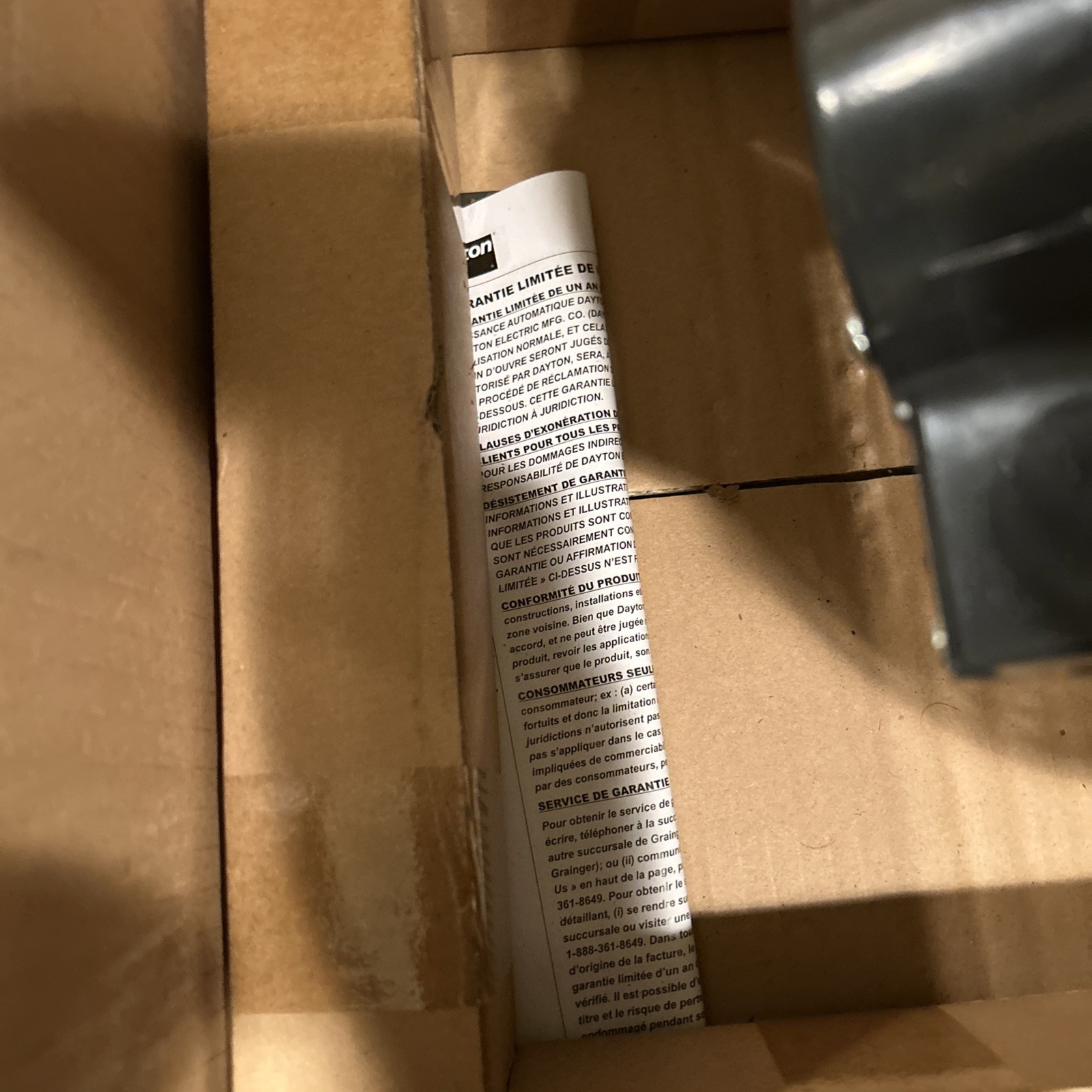 DAYTON – 1HLA2C Shutter Mount Exhaust Fan 12 in Blade Totally Enclosed 1/20 hp