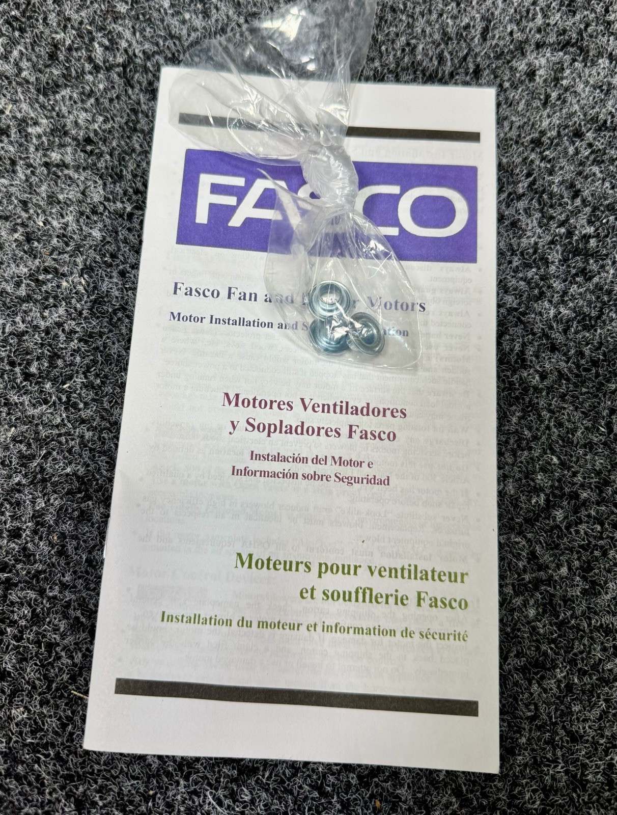 FASCO D1049 OEM Condenser Fan Motor 265V, 1/20 HP, 3 Speeds