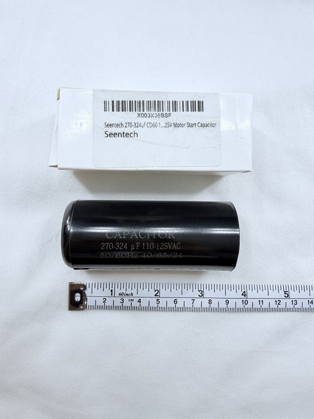Seentech CD60 Motor Start Capacitor 270-324uF 110-125VAC