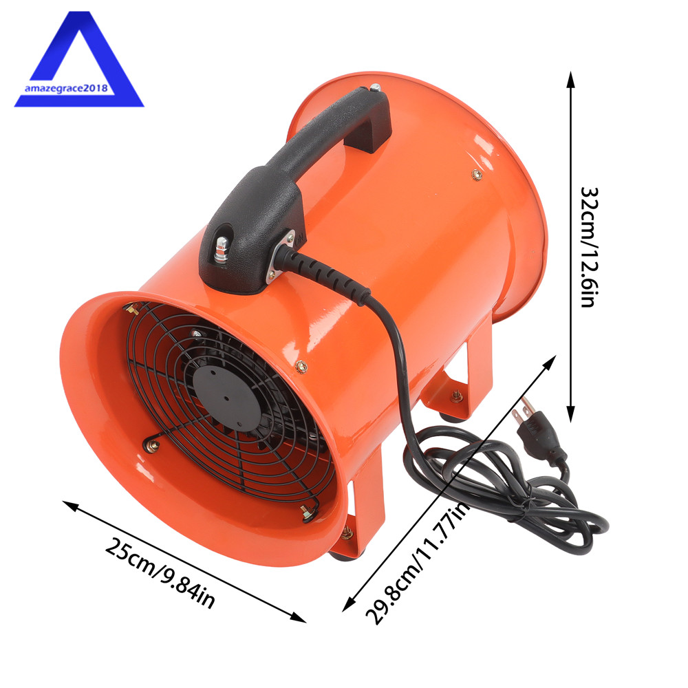 8″ Utility Blower Fan Exhaust Fan Ventilation Fan Portable 180W 900CFM 3450RPM