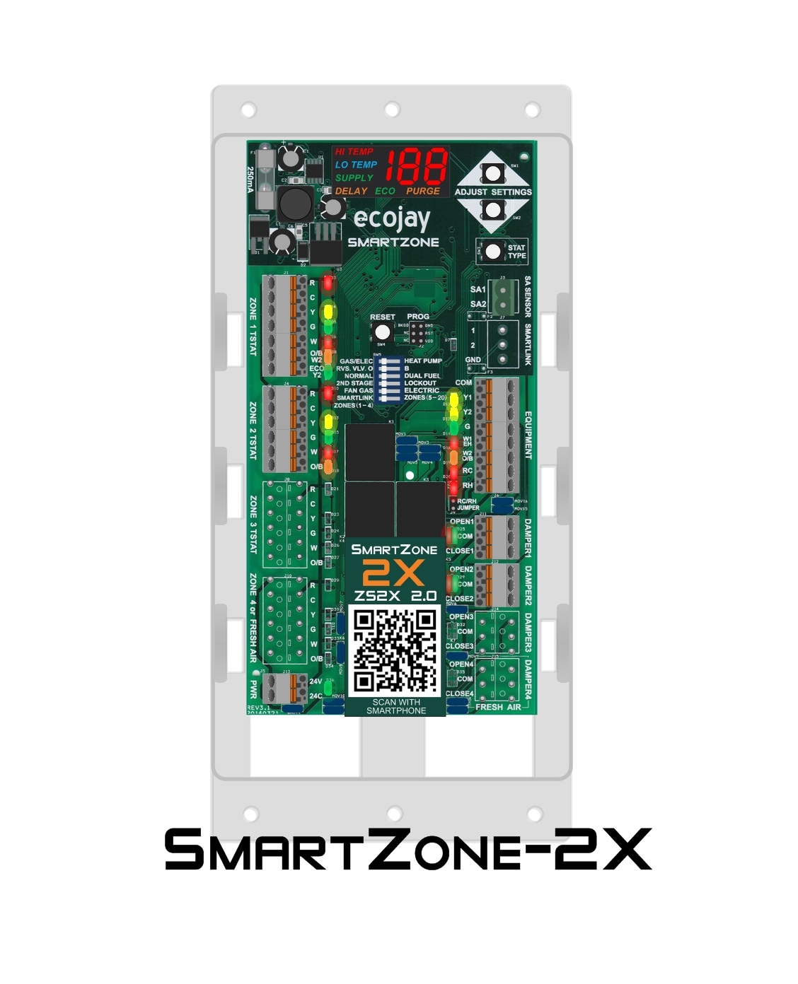 HVAC Zone Control Panel SmartZone-2X 2 Zone damper control universal replacement