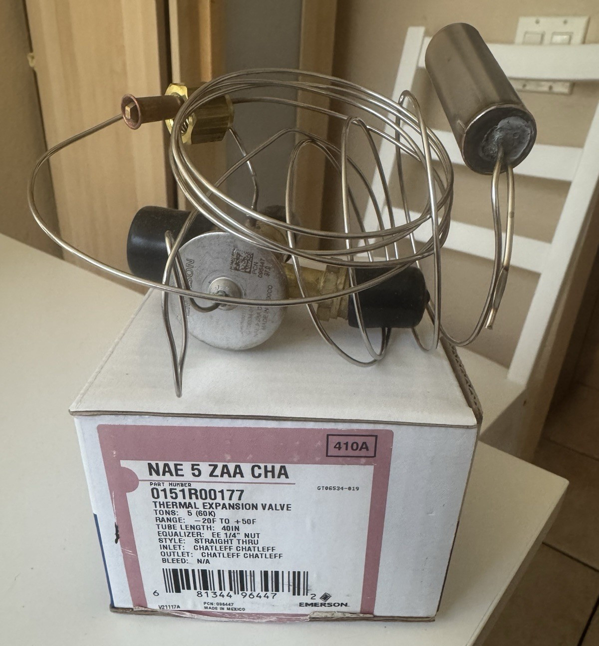 Emerson Thermal Expansion Valve NAE 5 ZAA CHA Brass 0151R00177 410A