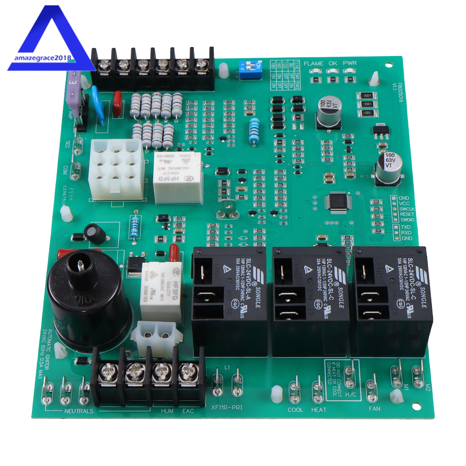 ICM Controls ICM292 Furnace Control Circuit Board 62-24140-04 / 62-24140-02