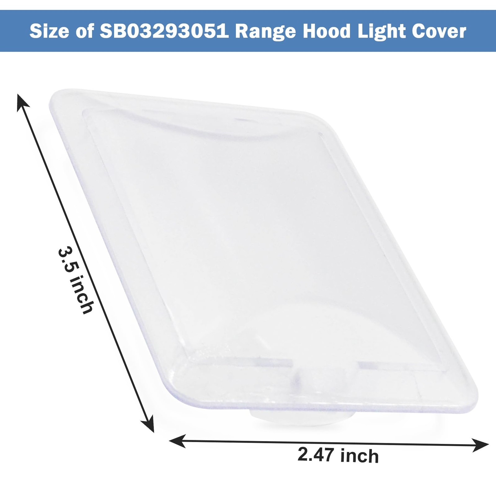 2 Pcs White Vent Light Covers Replacement for Broan Range Hood