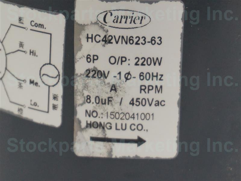 Carrier HC42VN623-63 HC42VN62363 6P 220V MTR Fan Assy New Old Stock