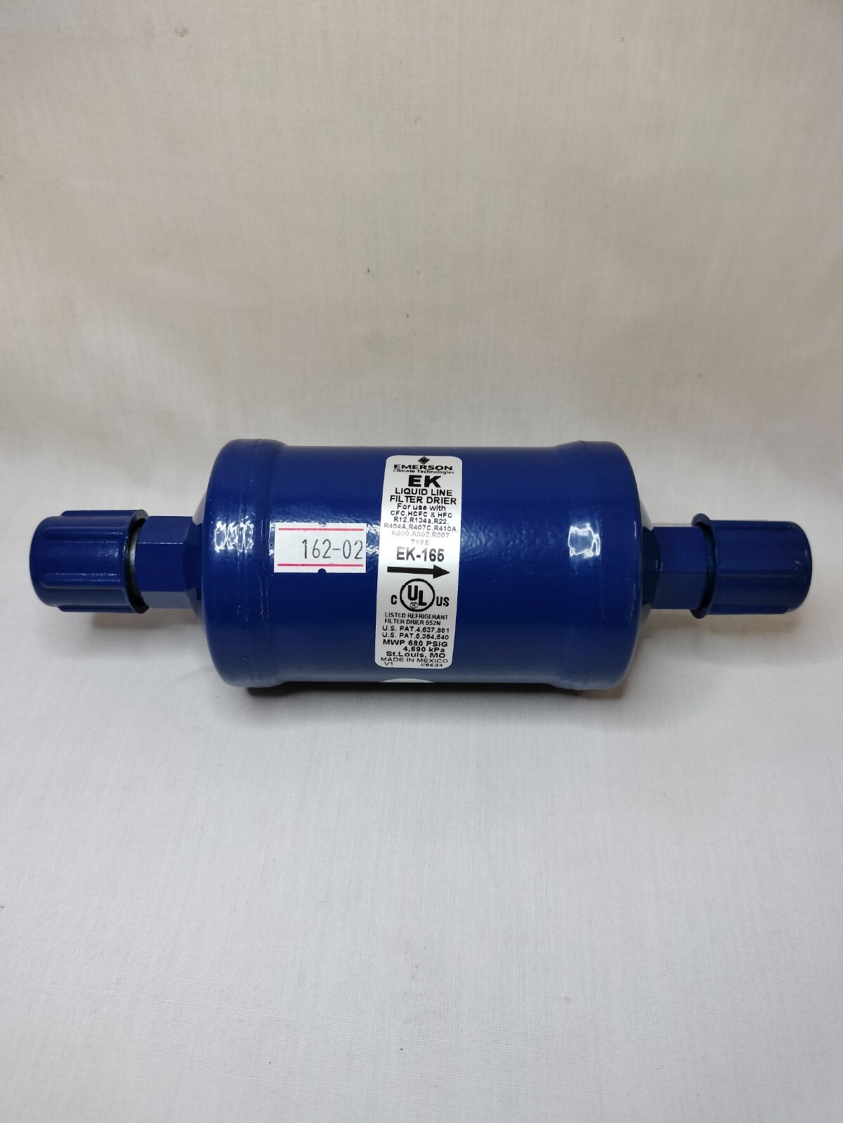 Emerson EK-165 EK165 EK Liquid Line Filter Drier MWP 680 PSIG Made in Mexico