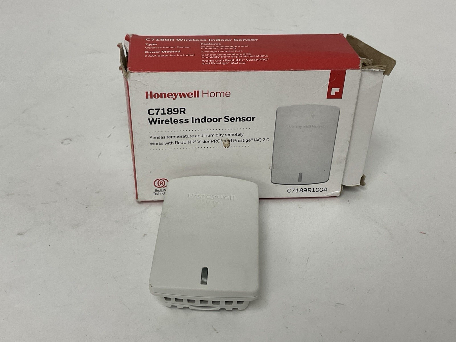 HONEYWELL HOME C7189R1004 Humid/Temp Sensor,Battery,120/0F,Indoor 12Z045