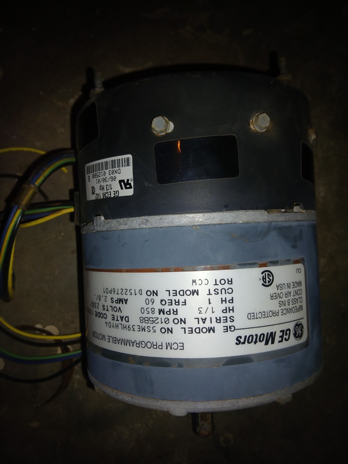 ge motors ECM programmable motor