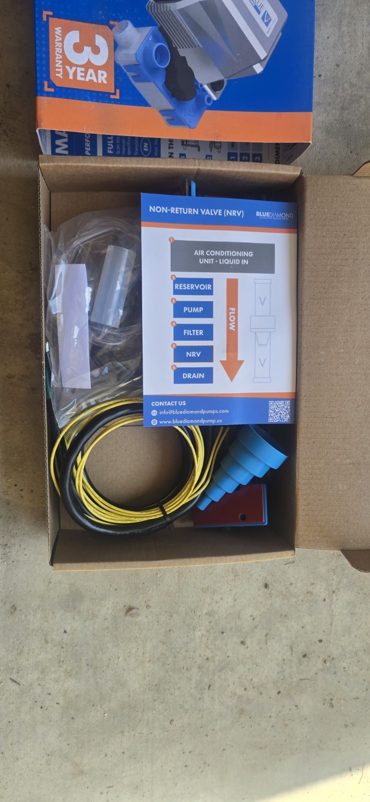 Blue Diamond X88-721 MaxiBlue V2 HVAC Condensate Pump w/ Auto Flow & Alarm
