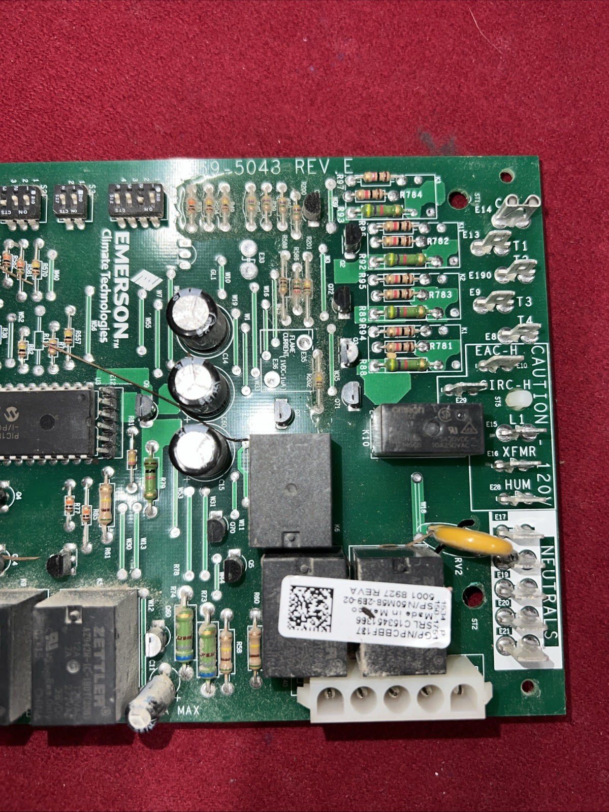 EMERSON PCBBF137 50M58-289-02 Control Circuit Board 59-5043 REV F