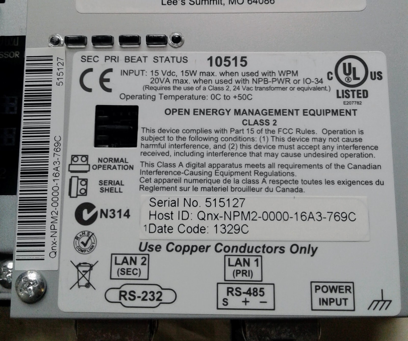 Jenesys JENE-PC-1000 Jace used Tested guaranteed working good Battery Sn 515127