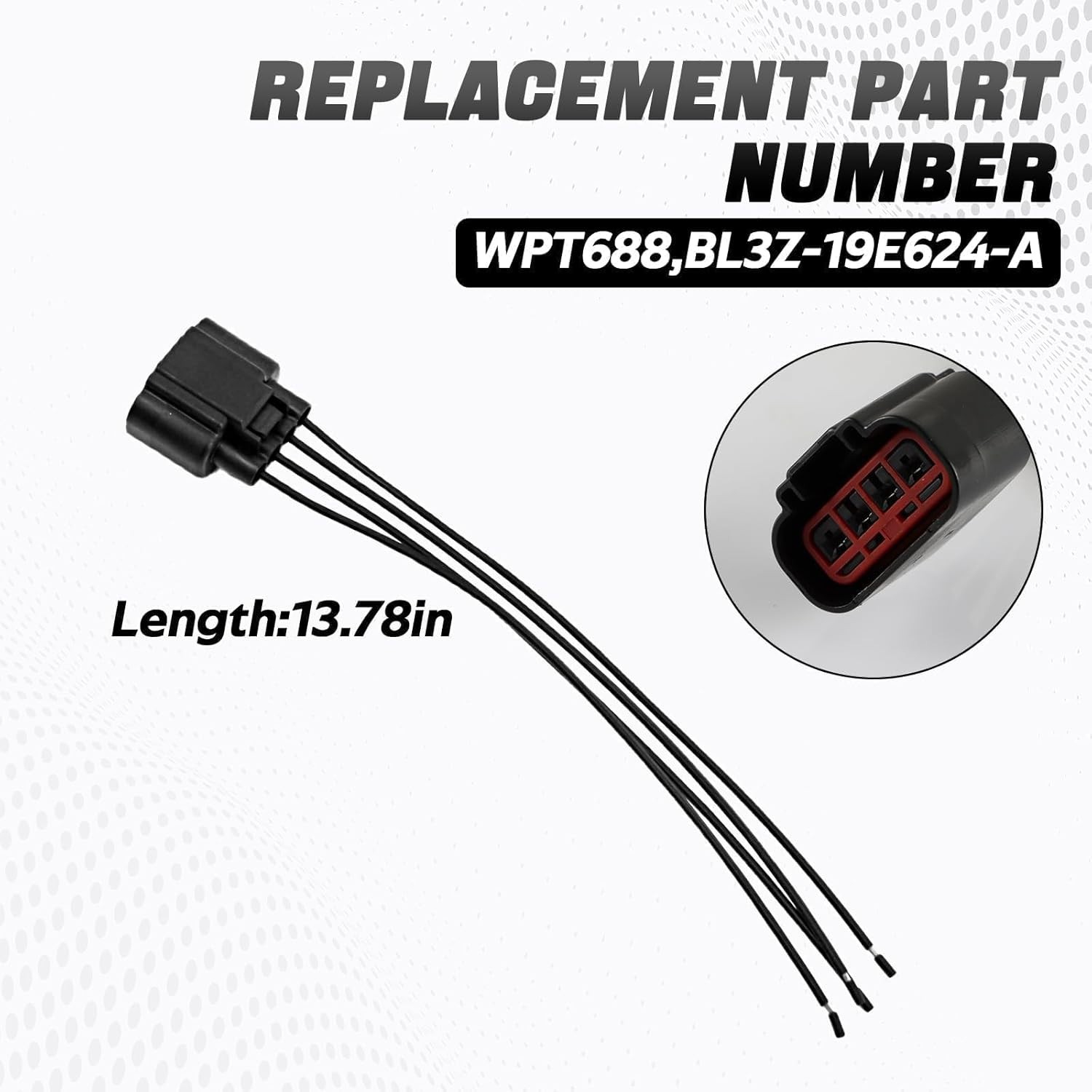 HVAC Blower Motor Resistor Connector Wire Harness Pigtail, AC Fan Blower Wire As