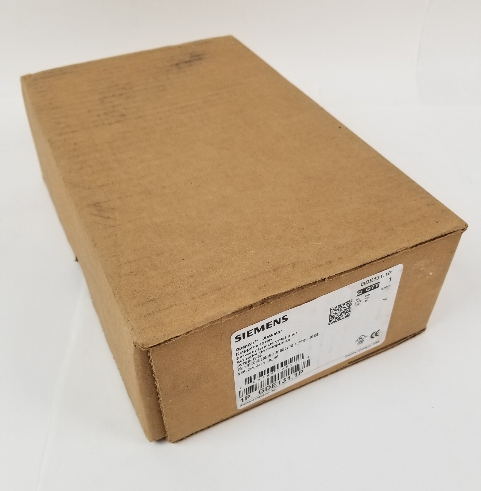 Siemens GDE131.1P OpenAir Actuator NSR 44in-lb 24Vac 3P 50/60Hz NEW