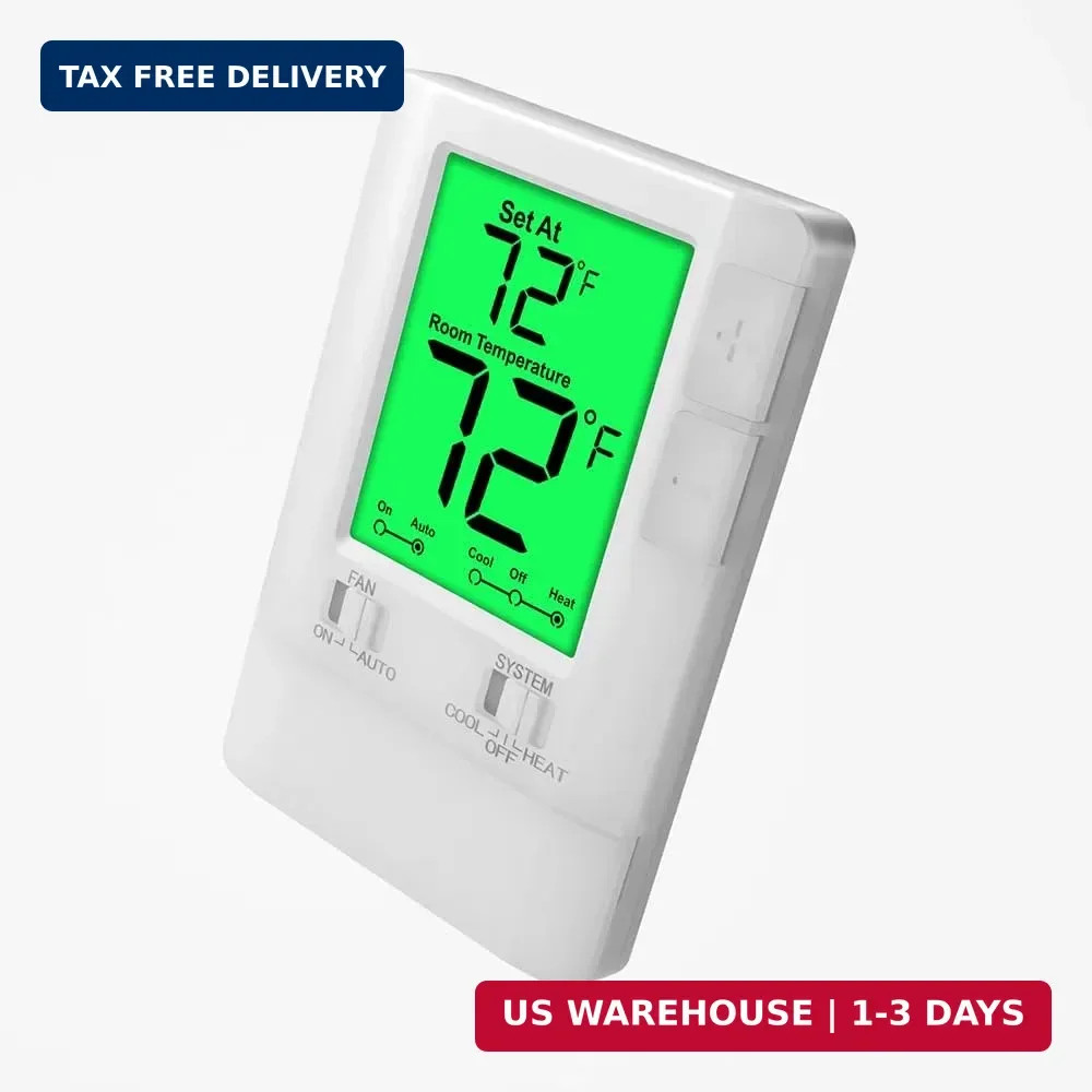 Digital Non-Programmable Thermostat for Home Single-Stage Systems, 1 Heat/1 Cool