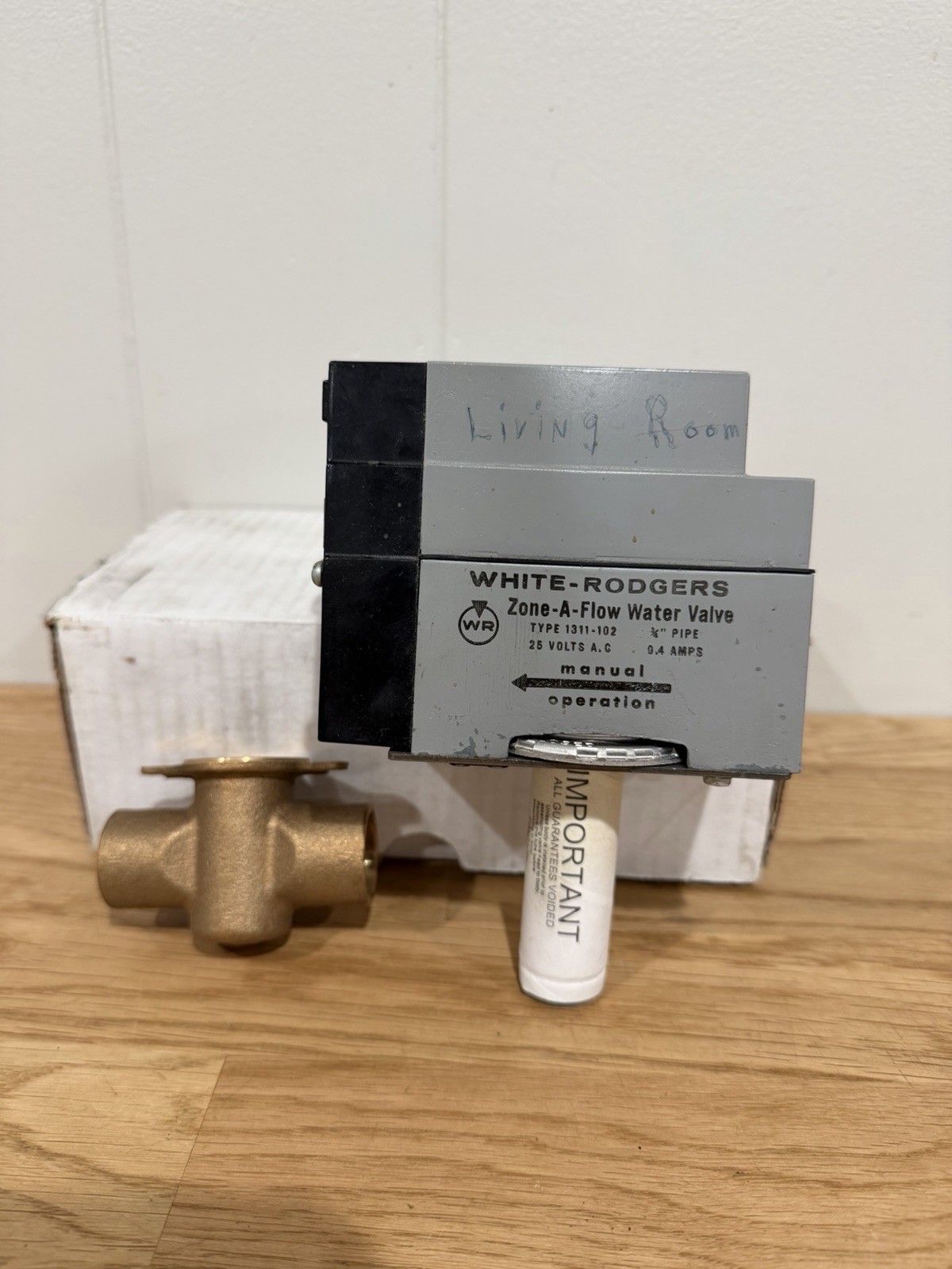 White-Rodgers 1311-102 Hydronic Zone Valve Brass Metal Model 1311-102 3 Wire