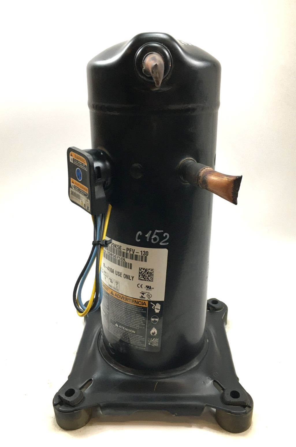 Copeland 2.5 Ton Scroll Compressor ZP29K5E-PFV-130 R410A 208/230V 1 PH used C152